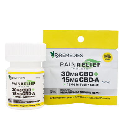 Rx Remedies, Pain Relief Tablets, 45mg/tab, Inflammation, Pain, Muscle Pain, Joint Pain